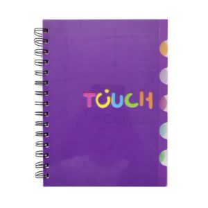 Cahier à spirale avec couverture en PP - violet
