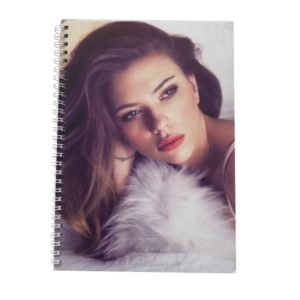 Scarlett Johansson Spiral Notebook Customized