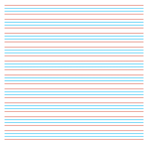 Page intérieure d'un cahier ligné anglais