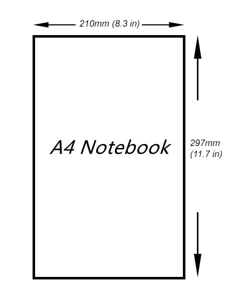 A4 Notebook Size
