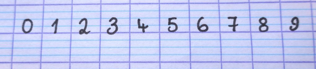 Écrire les nombres dans un cahier français