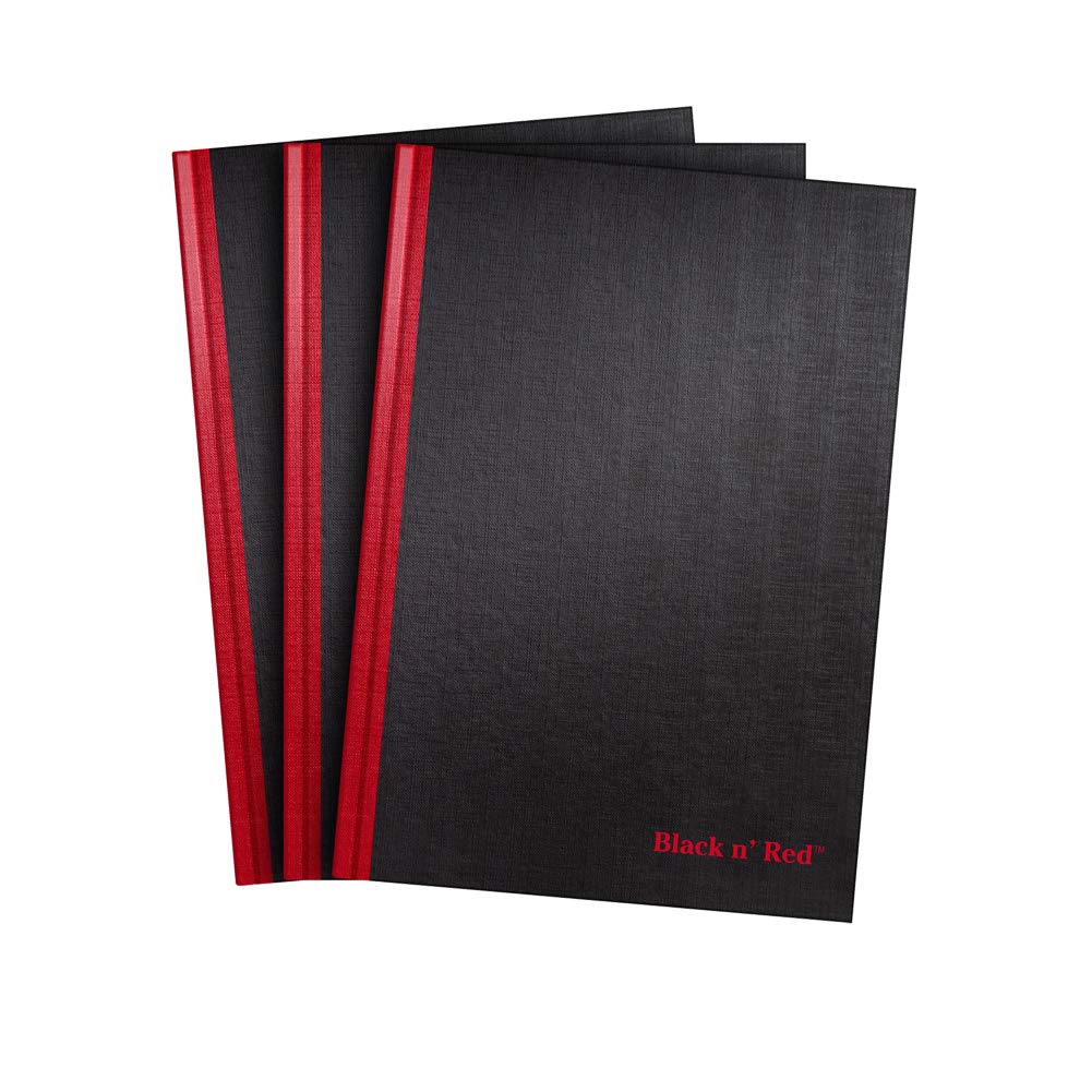 دفتر ملاحظات باللون الأسود والأحمر -1