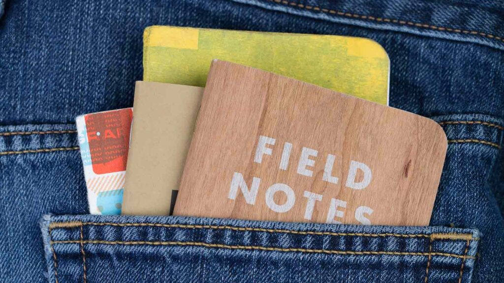 Mini Composition Notebook On Pant Pockets