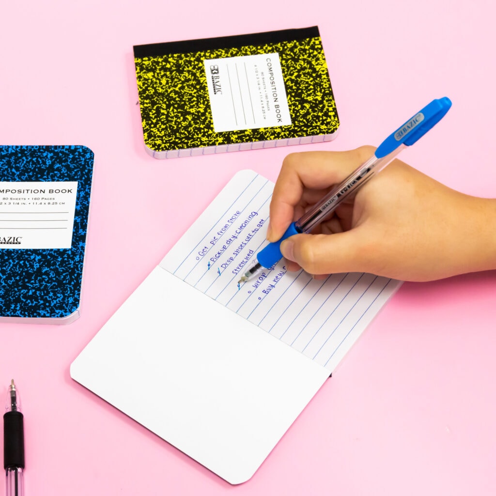 Utilisez le mini-carnet de composition pour écrire votre agenda quotidien