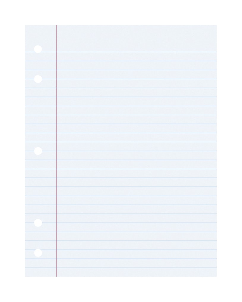 Wide Ruled Loose Leaf Notebook Paper