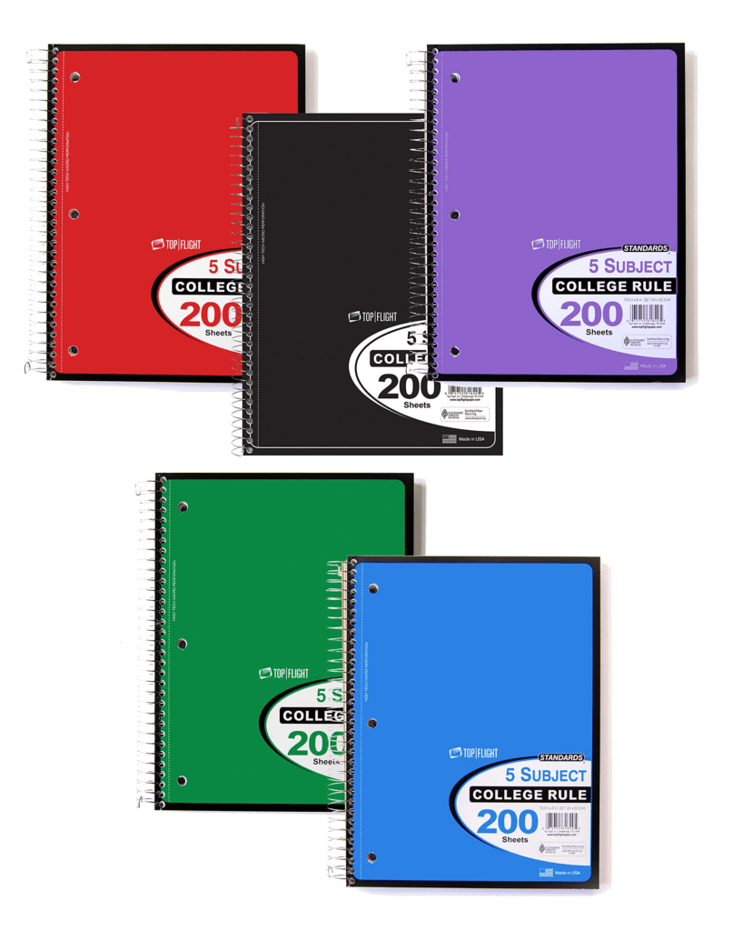 Standard 5-Subject Wirebound Notebook -3