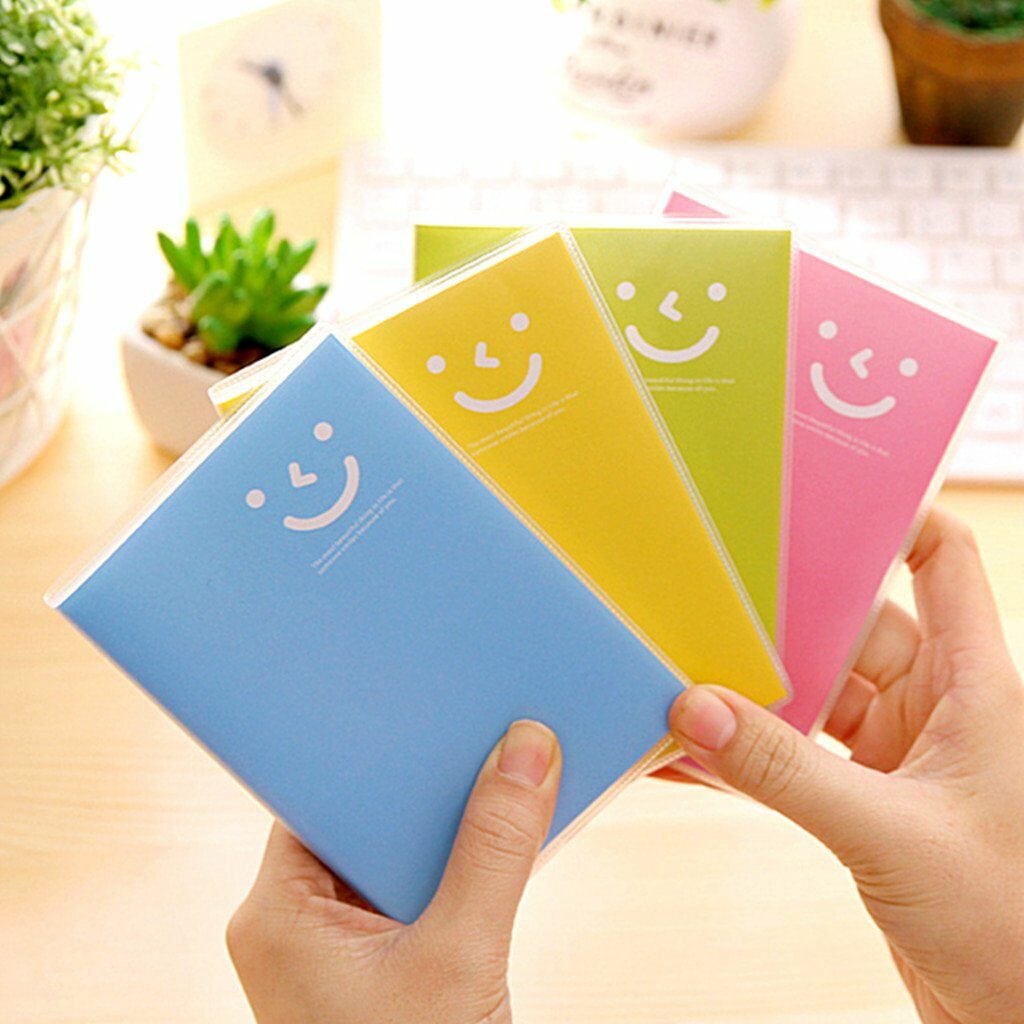Travelers' Smiling Face Plastic Cover Journal Notebook-3