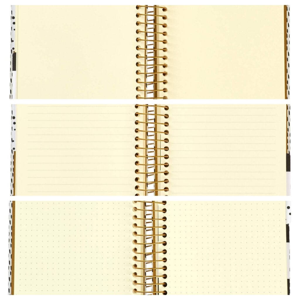 دفتر ملاحظات أبيض وأسود ثلاثة في واحد -2