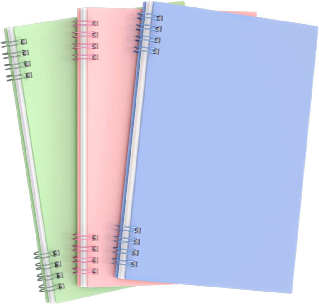 3 Subject Notebooks with Dual Spiral Binding-1