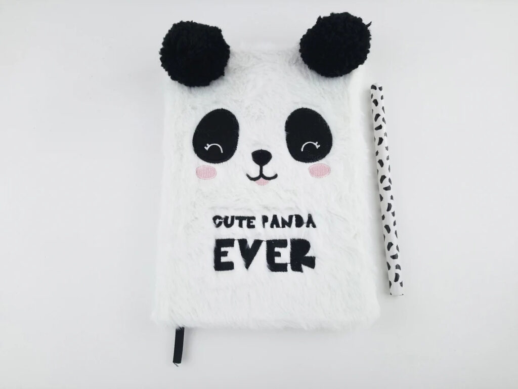 A5 Lined Fluffy Panda Notebook-1