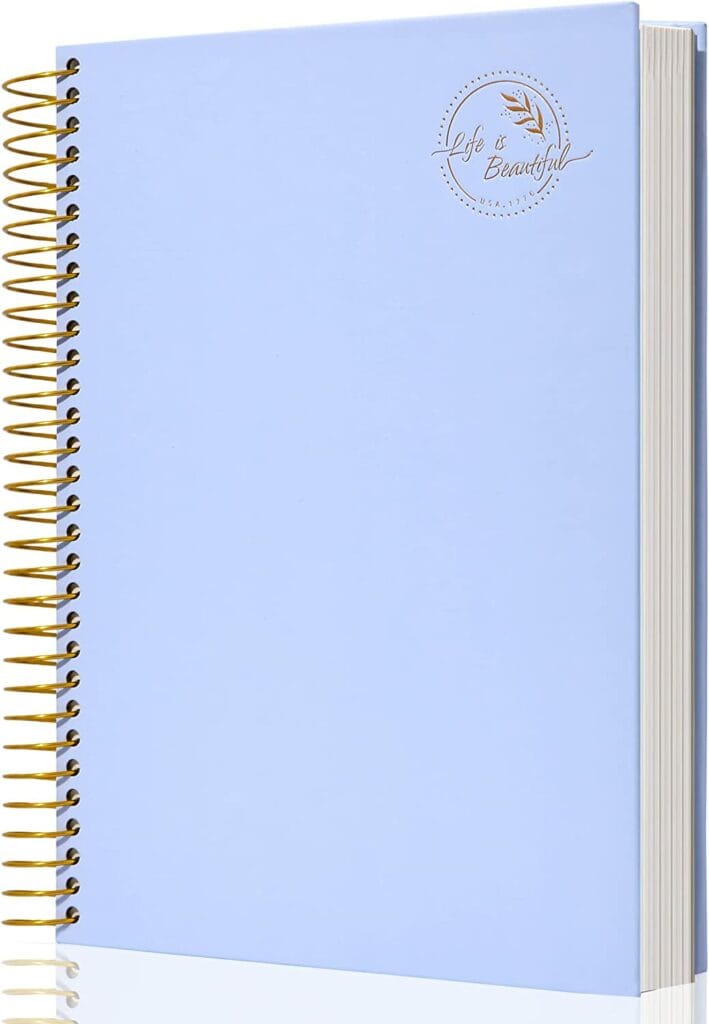 Cahier de notes à couverture rigide et spirale, ligné pour l'université - 1