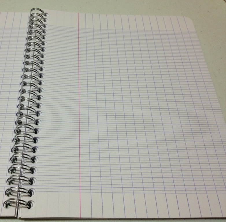 French Notebook Page