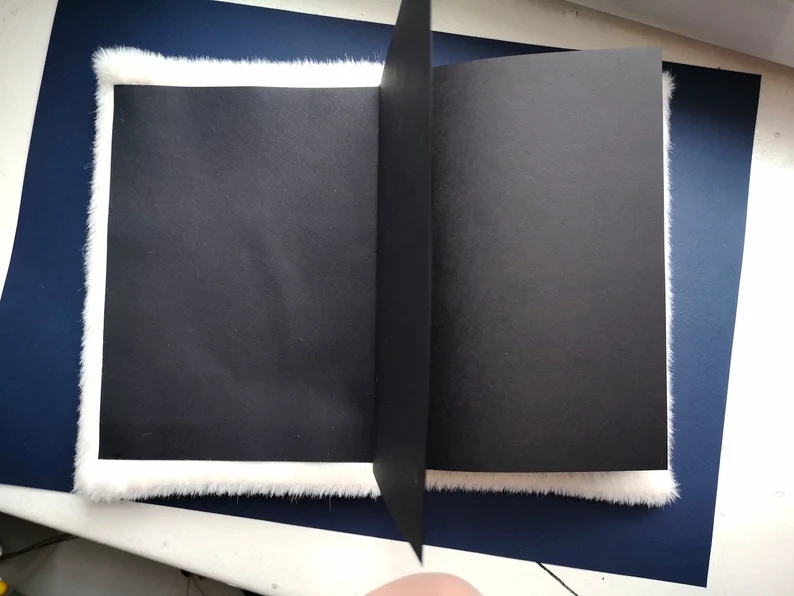Handmade Plush Faux Fur Notebook-2
