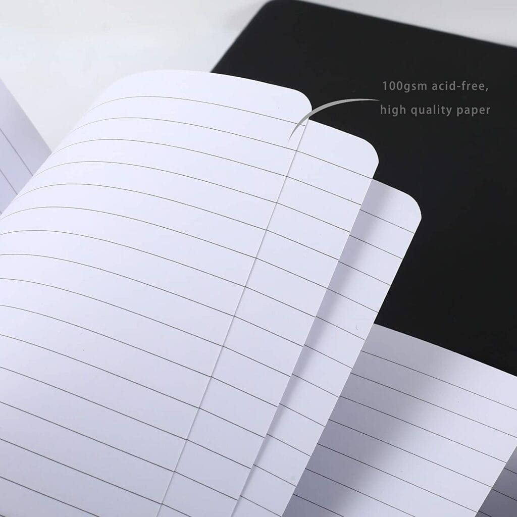 Lined Hard Cover Notebook with Smooth Leather-2