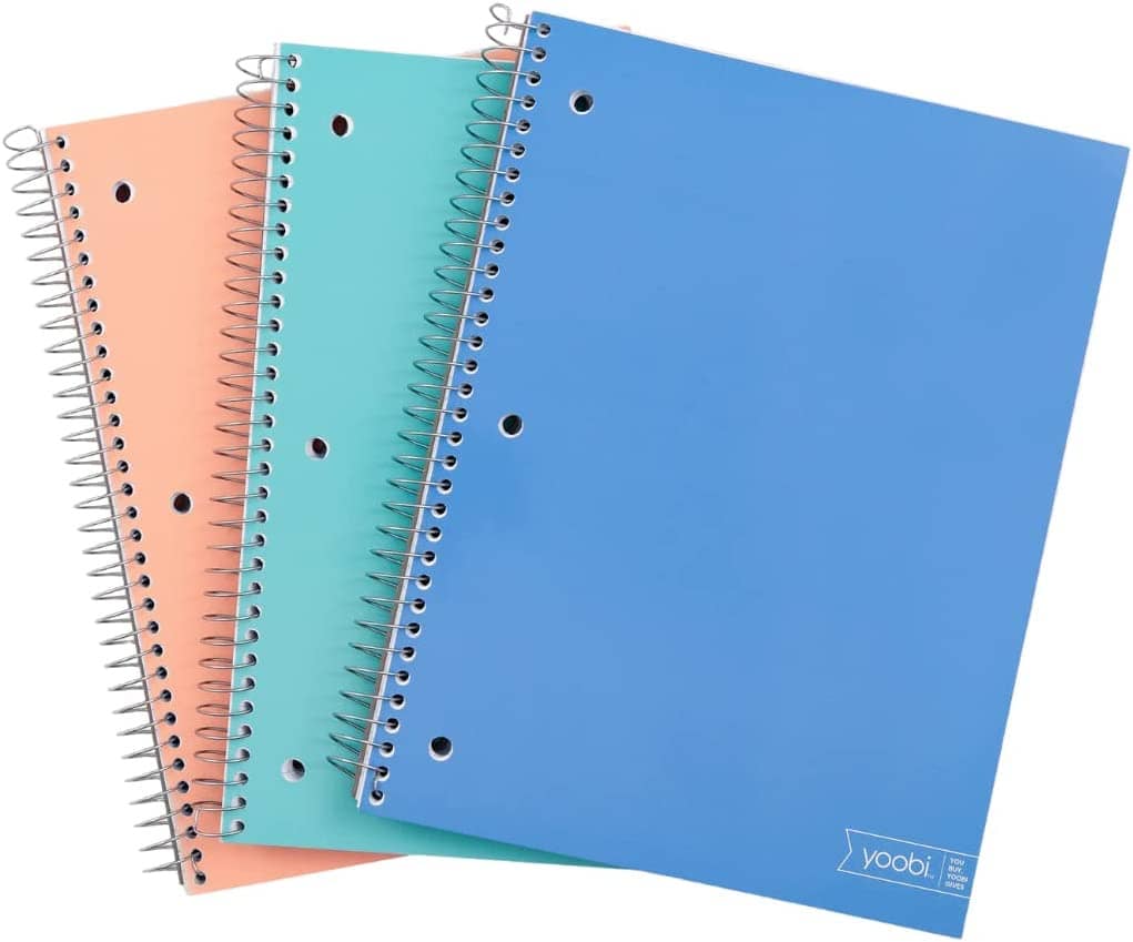 PVC College Ruled 3 Subject Notebook Set-1