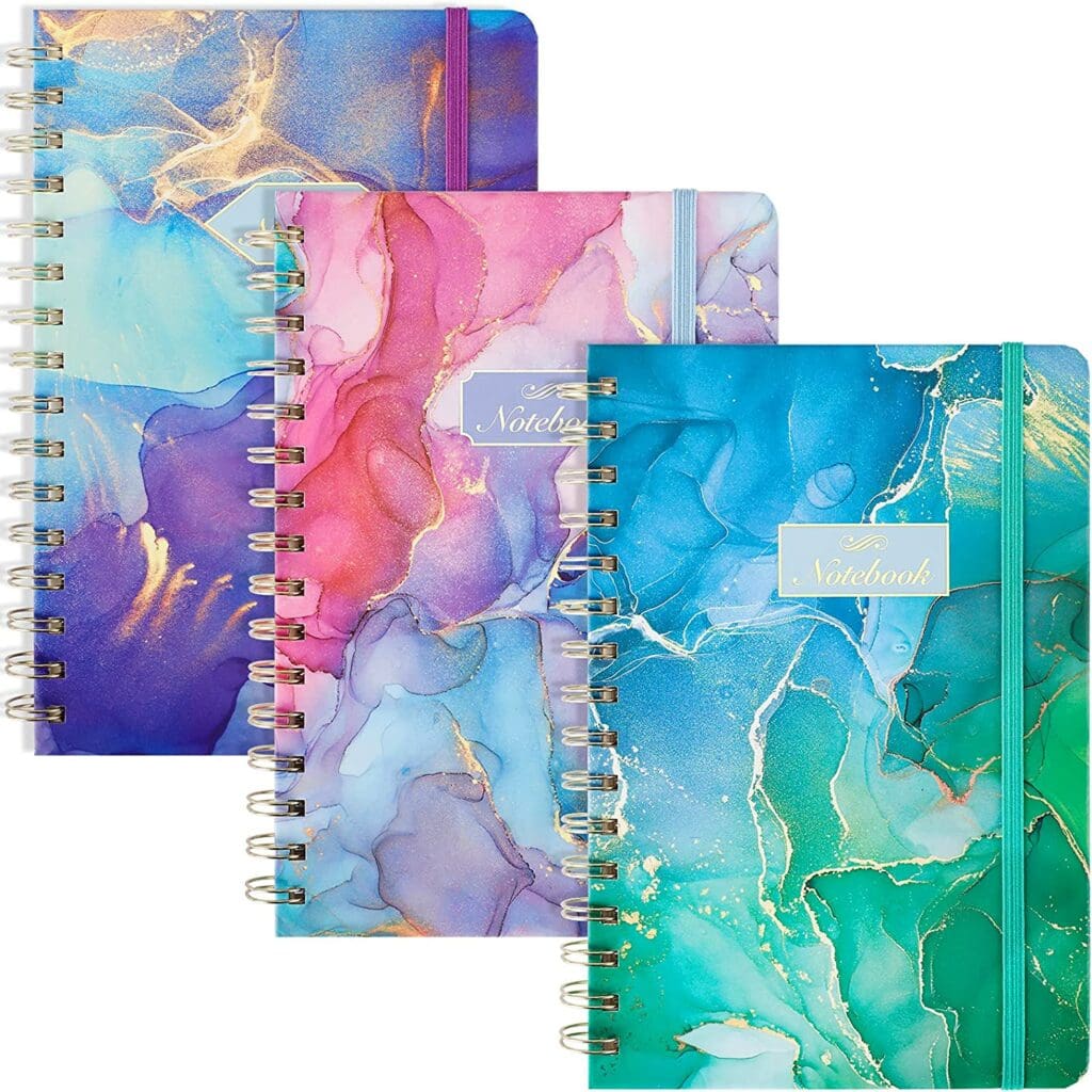 Three Pack A5 Hardcover Spiral Notebook-1