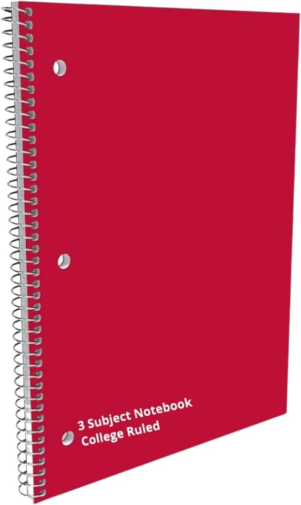 Wide Ruled Spiral 3 Subject Notebook-3