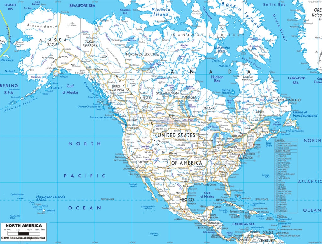Amérique du Nord (carte)