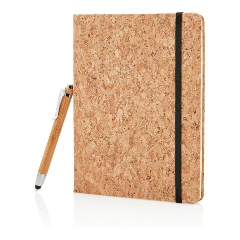 Cork A5 Notebook With Bamboo Pen